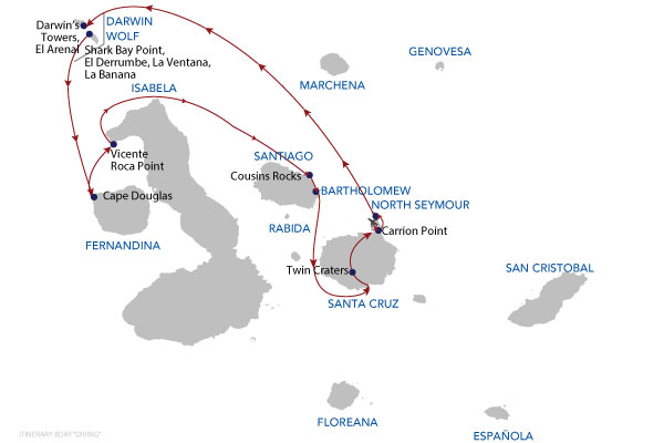 DIVING ITINERARY - 8 Days Cruise