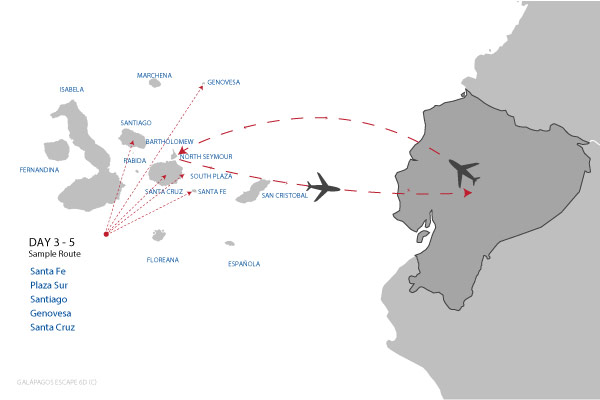 GALáPAGOS ESCAPE 5 C - 5 Days Cruise