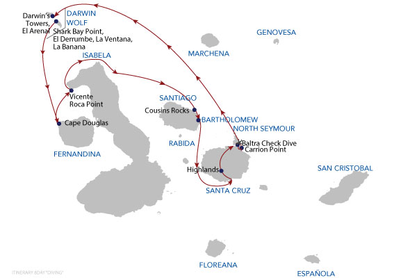 DIVING ITINERARY - 8 Days Cruise